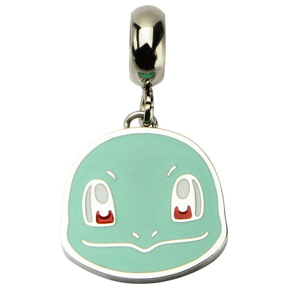 Pokemon Squirtle Face Dangle Bead Stainless Steel Charm