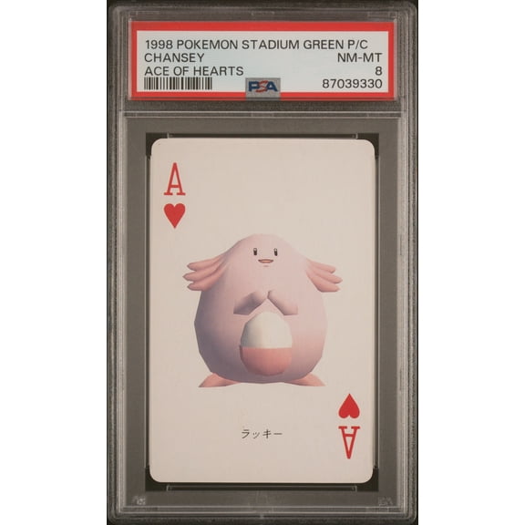 Pokemon Stadium Green Version Playing Cards Chansey Greek PSA 8