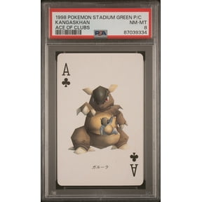Graded PSA 8 1998 Pokemon Stadium Green Version Playing Cards Ace of Clubs Kangaskhan Greek
