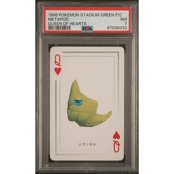 Pokemon Stadium Green Version Playing Cards Metapod Greek PSA 7