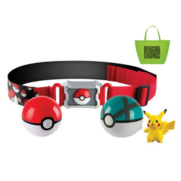 Pokemon Standing Clip 'N' Carry Poke Belt & Doodle Tote Bundle Set