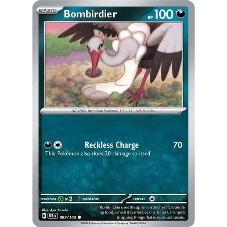 Pokemon Stellar Crown Common Bombirdier #97