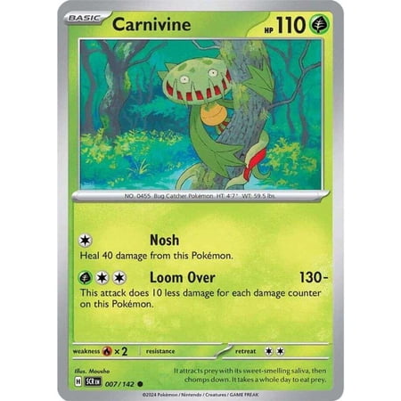 Pokemon Stellar Crown Common Carnivine #7