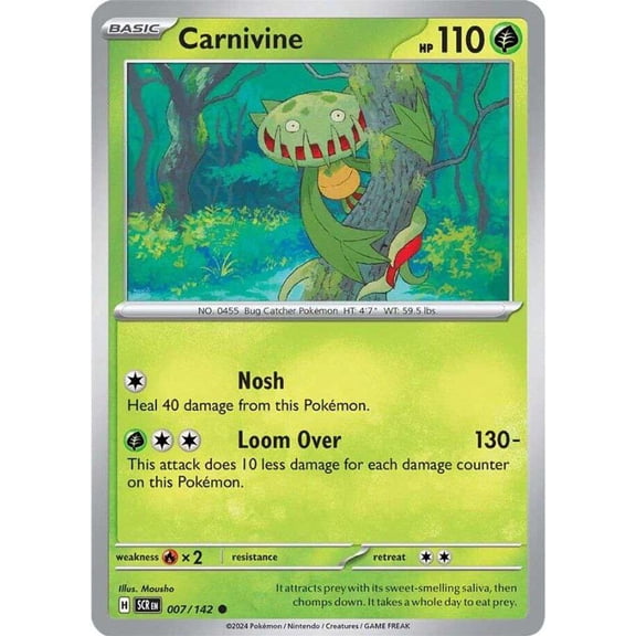 Pokemon Stellar Crown Common Carnivine #7