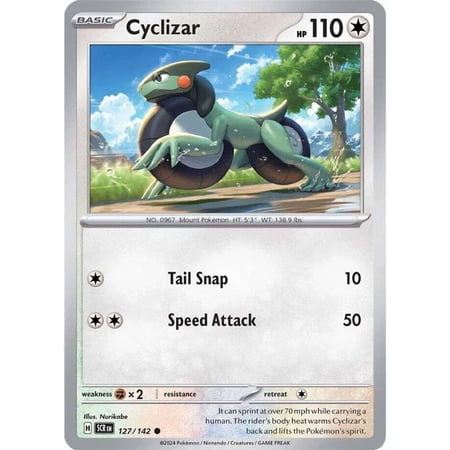 Pokemon Stellar Crown Common Cyclizar #127