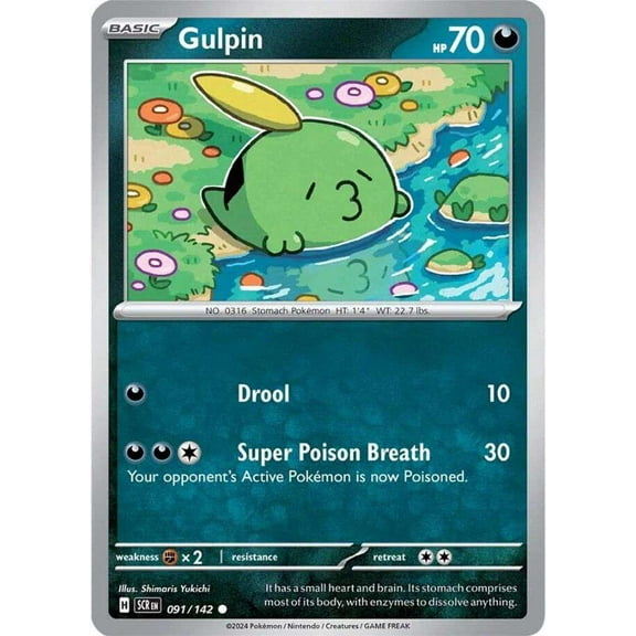 Pokemon Stellar Crown Common Gulpin #91