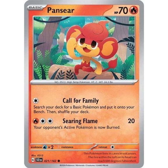 Pokemon Stellar Crown Common Pansear #21