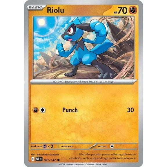 Pokemon Stellar Crown Common Riolu #81