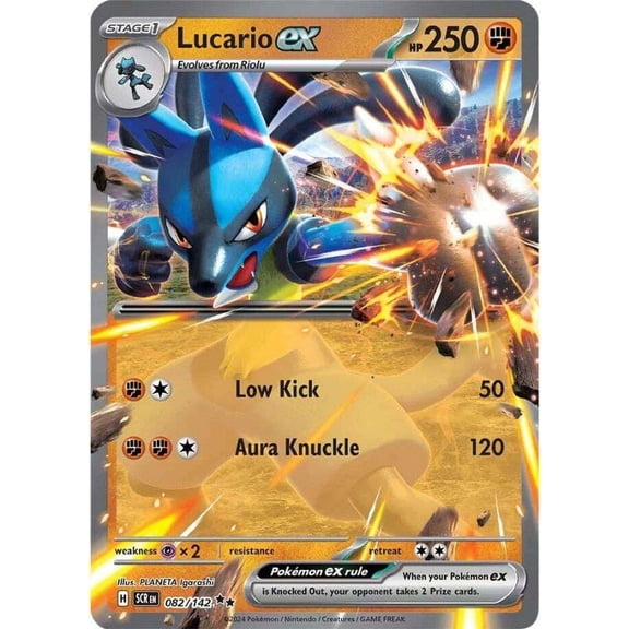 Pokemon Stellar Crown Double Rare Lucario ex #82
