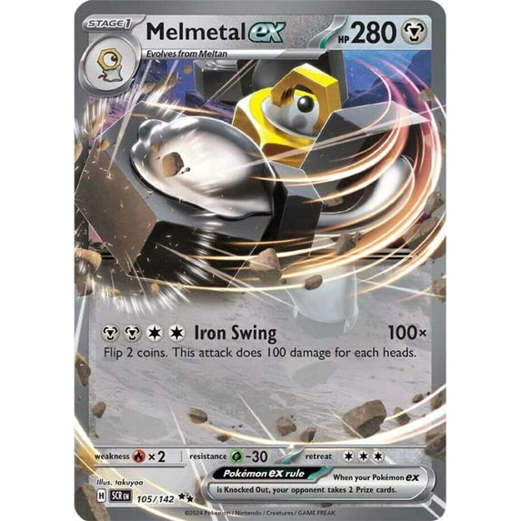 Pokemon Stellar Crown Double Rare Melmetal ex #105