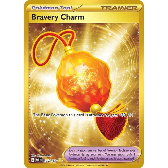 Pokemon Stellar Crown Hyper Rare Bravery Charm #175