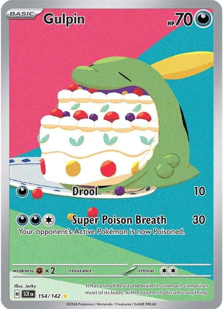 Pokemon Stellar Crown Illustration Rare Gulpin #154 - Walmart.com Pokemon Stellar Crown Illustration Rare Gulpin #154 - Walmart.com