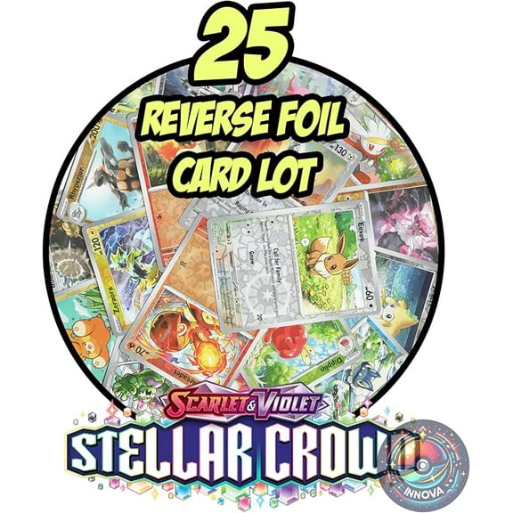 Pokemon Stellar Crown Set Reverse Foil Card Lot x25 (Random Selection)- No Duplicate