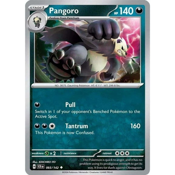 Pokemon Stellar Crown Uncommon Pangoro #93