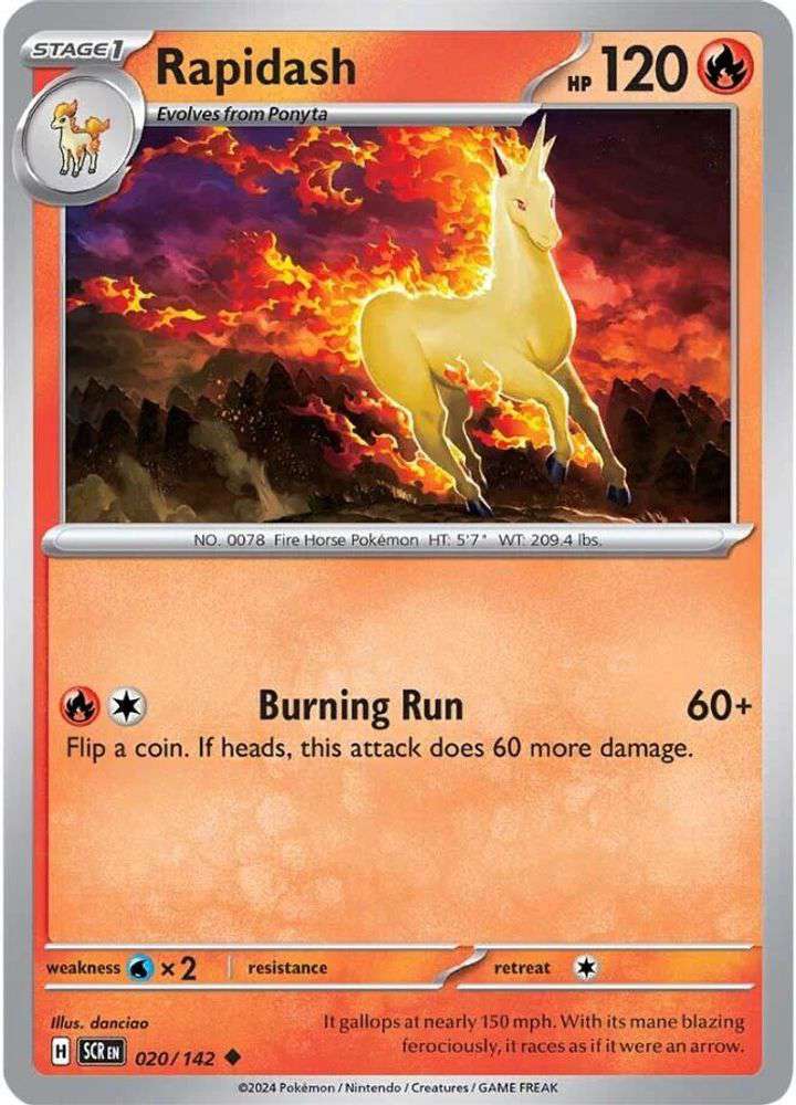 pokemon cards rapidash Promo #51 DJS Pokemon Cards Inferno Onrush This Pokemon also does 20 damage to itself 120 Rapidash Cards | Dex -