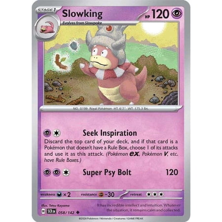 Pokemon Stellar Crown Uncommon Slowking #58
