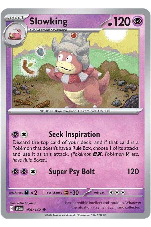 Pokemon Stellar Crown Uncommon Slowking #58