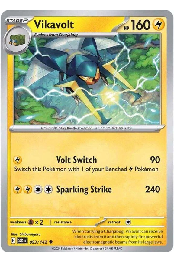 Pokemon Stellar Crown Uncommon Vikavolt #53