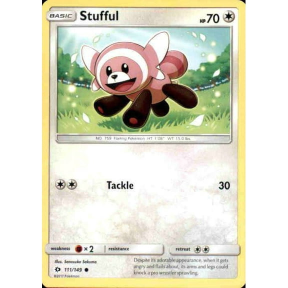 Pokemon Sun & Moon Base Set Common Stufful #111