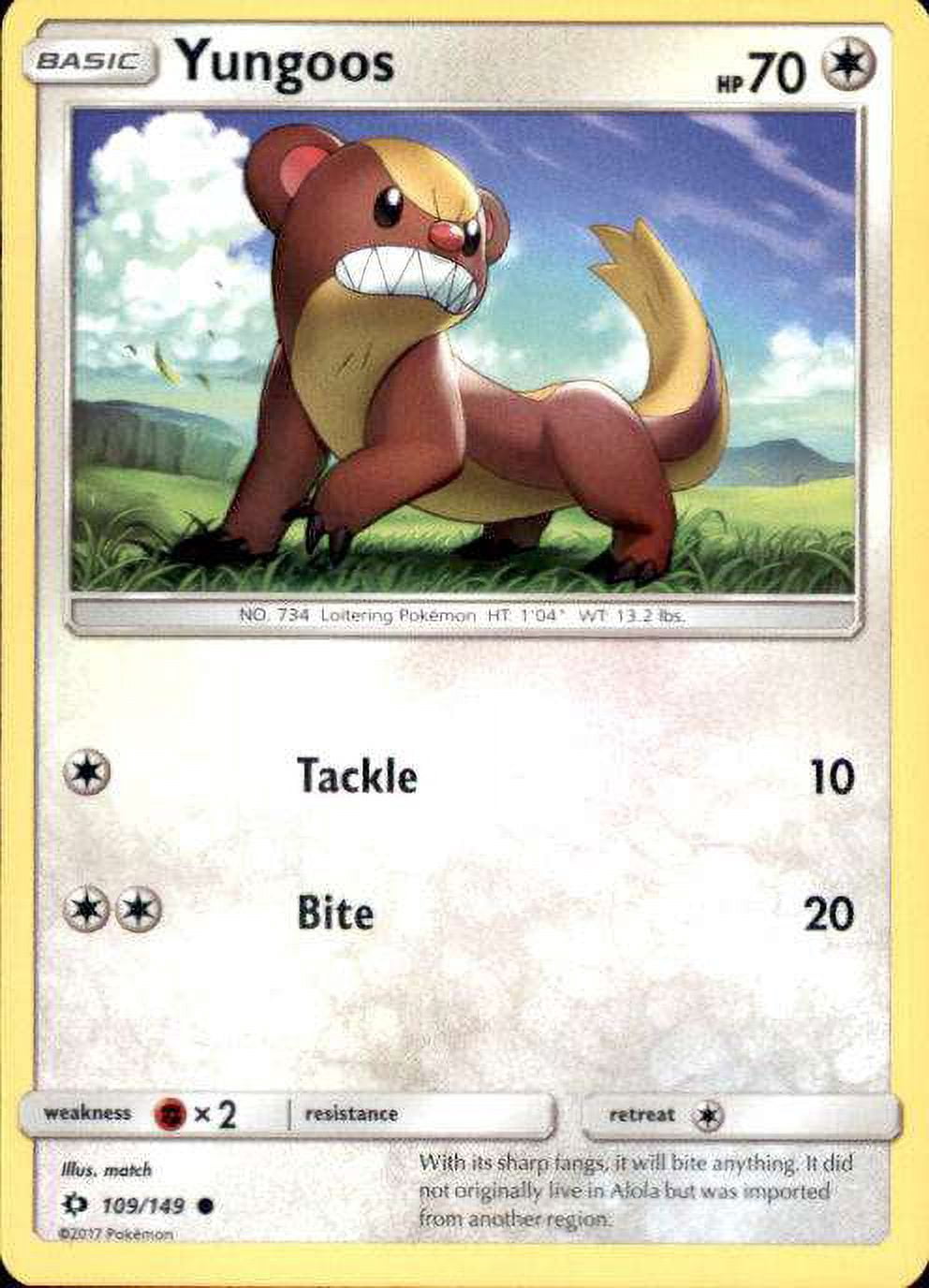 pokemon yungoos card POKMON GAME s12 087/098 U Gumshoos Basic Pokemon Pokemon 2025 M1L Mega Brave