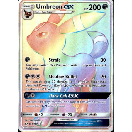 Pokemon Sun & Moon Base Set Hyper Rare Umbreon GX #154