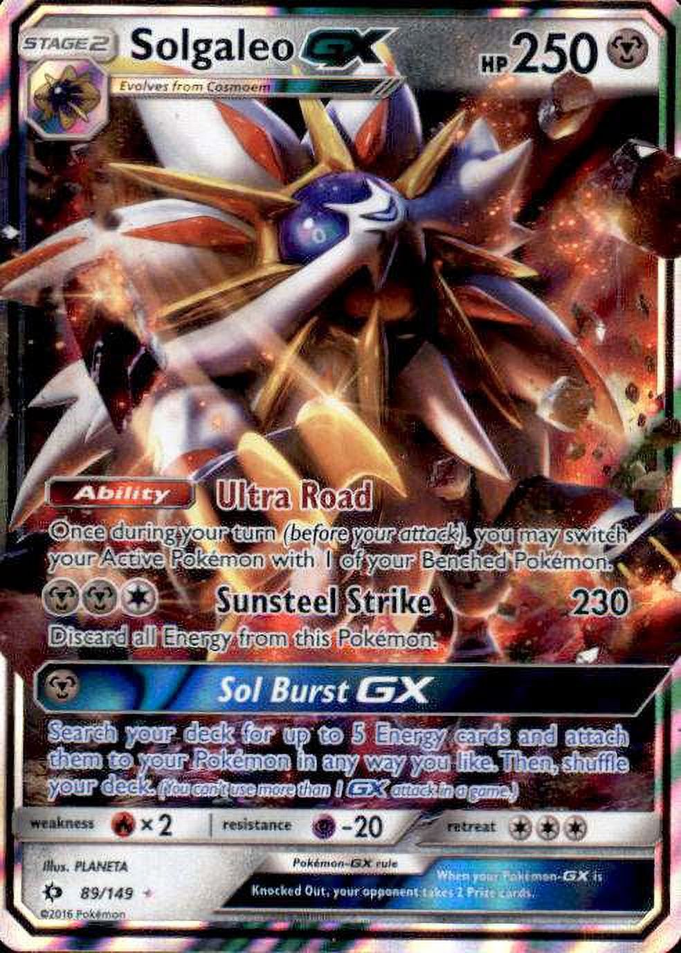 Pokemon Sun And Moon Base Set Ultra Rare Solgaleo Gx 89 7100