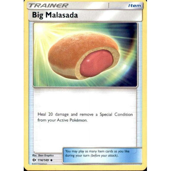 Pokemon Sun & Moon Base Set Uncommon Big Malasada #114