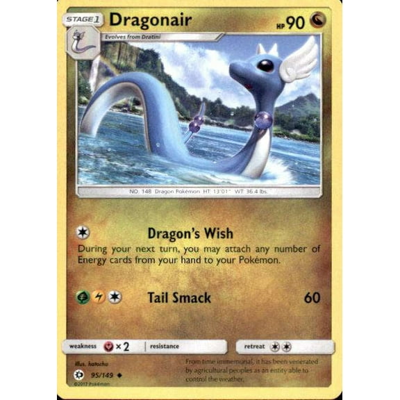 Pokemon Sun & Moon Base Set Uncommon Dragonair #95