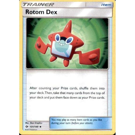 Pokemon Sun & Moon Base Set Uncommon Rotom Dex #131