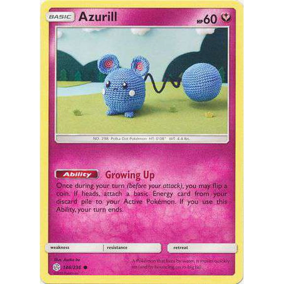 Pokemon Sun & Moon Cosmic Eclipse Common Azurill #146