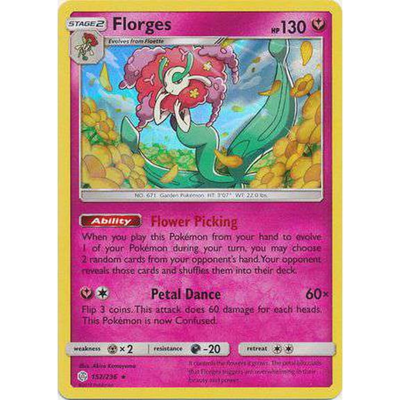 Pokemon Sun & Moon Cosmic Eclipse Holo Rare Florges #152