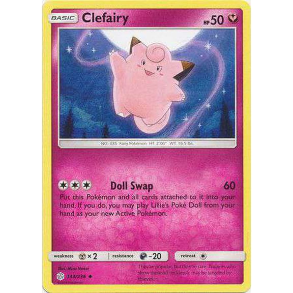 Pokemon Sun & Moon Cosmic Eclipse Uncommon Clefairy #144