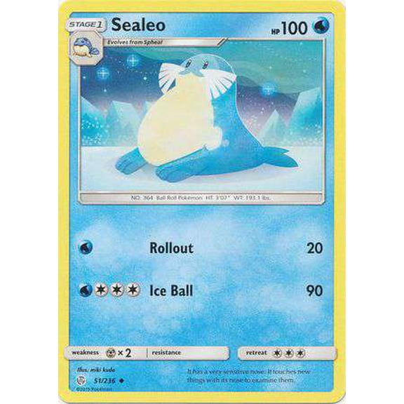 Pokemon Sun & Moon Cosmic Eclipse Uncommon Sealeo #51