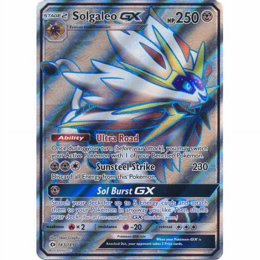 Pokemon Sun & Moon Solgaleo GX 143/149 Full Art Ultra Rare New NM