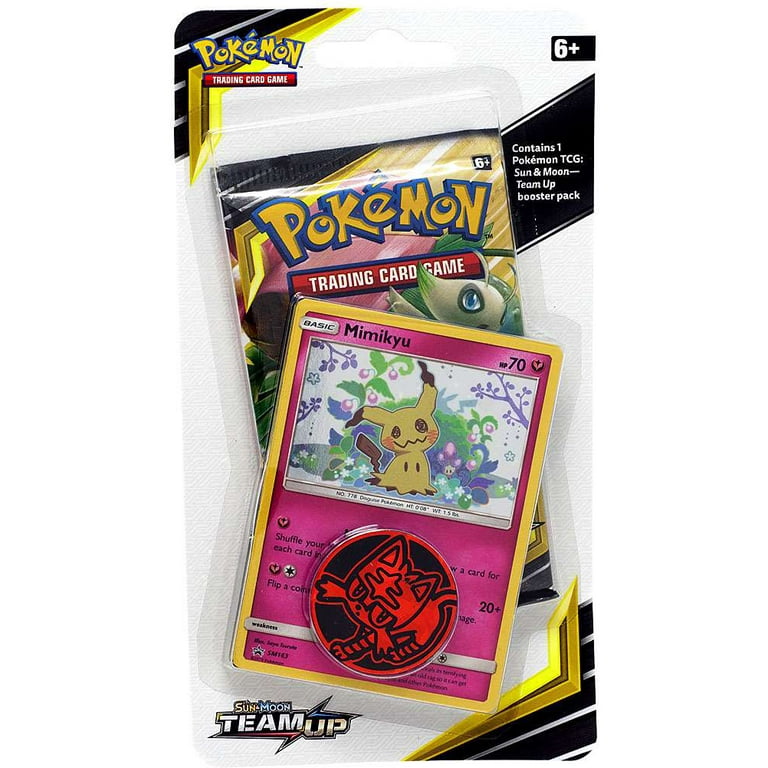 Pokemon Sun & Moon Team Up Mimikyu Blister Booster Pack (with Coin