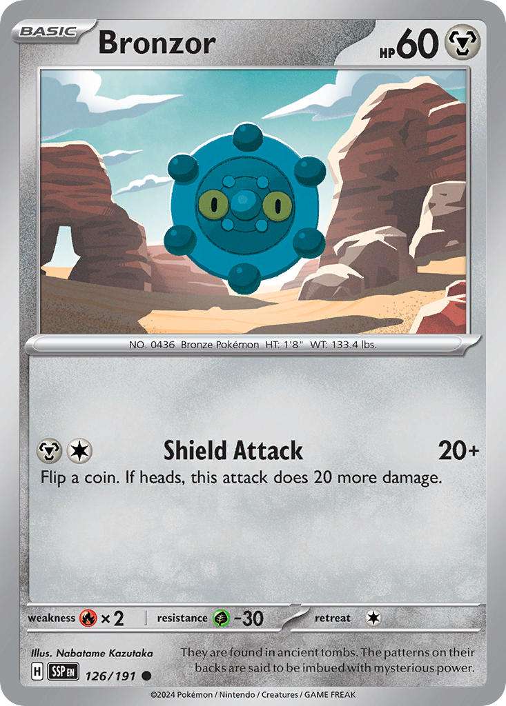 bronzor pokemon card Trading Game Sun & Moon Ultra Prism Common #86 Dx2 / None / 3 SV05 Pokemon Surging Sparks Common Bronzor
