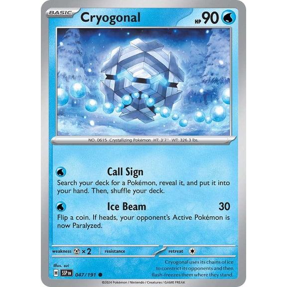 Pokemon Surging Sparks Common Cryogonal #47