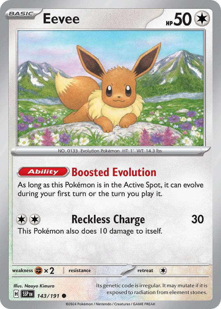 Pokemon Surging Sparks Common Eevee #143 - Walmart.com