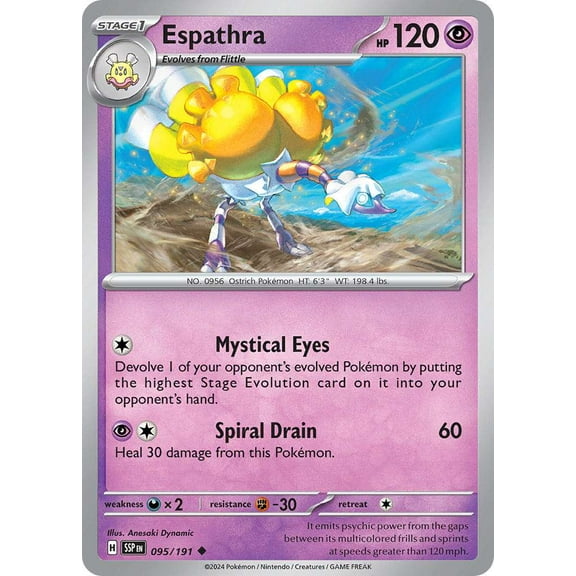 Pokemon Surging Sparks Common Espathra #95