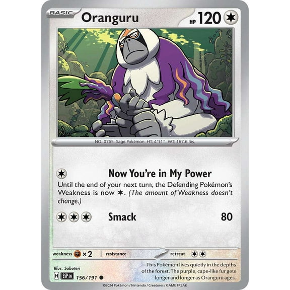 Pokemon Surging Sparks Common Oranguru #156