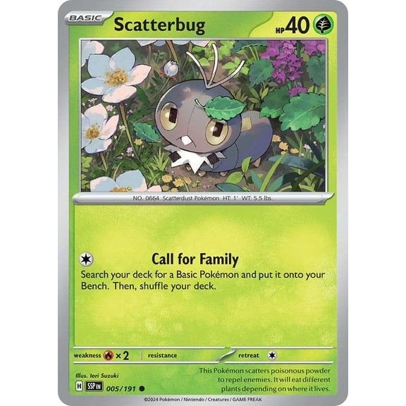 Pokemon Surging Sparks Common Scatterbug #5