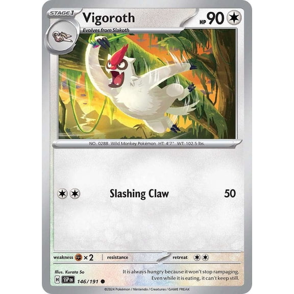 Pokemon Surging Sparks Common Vigoroth #146