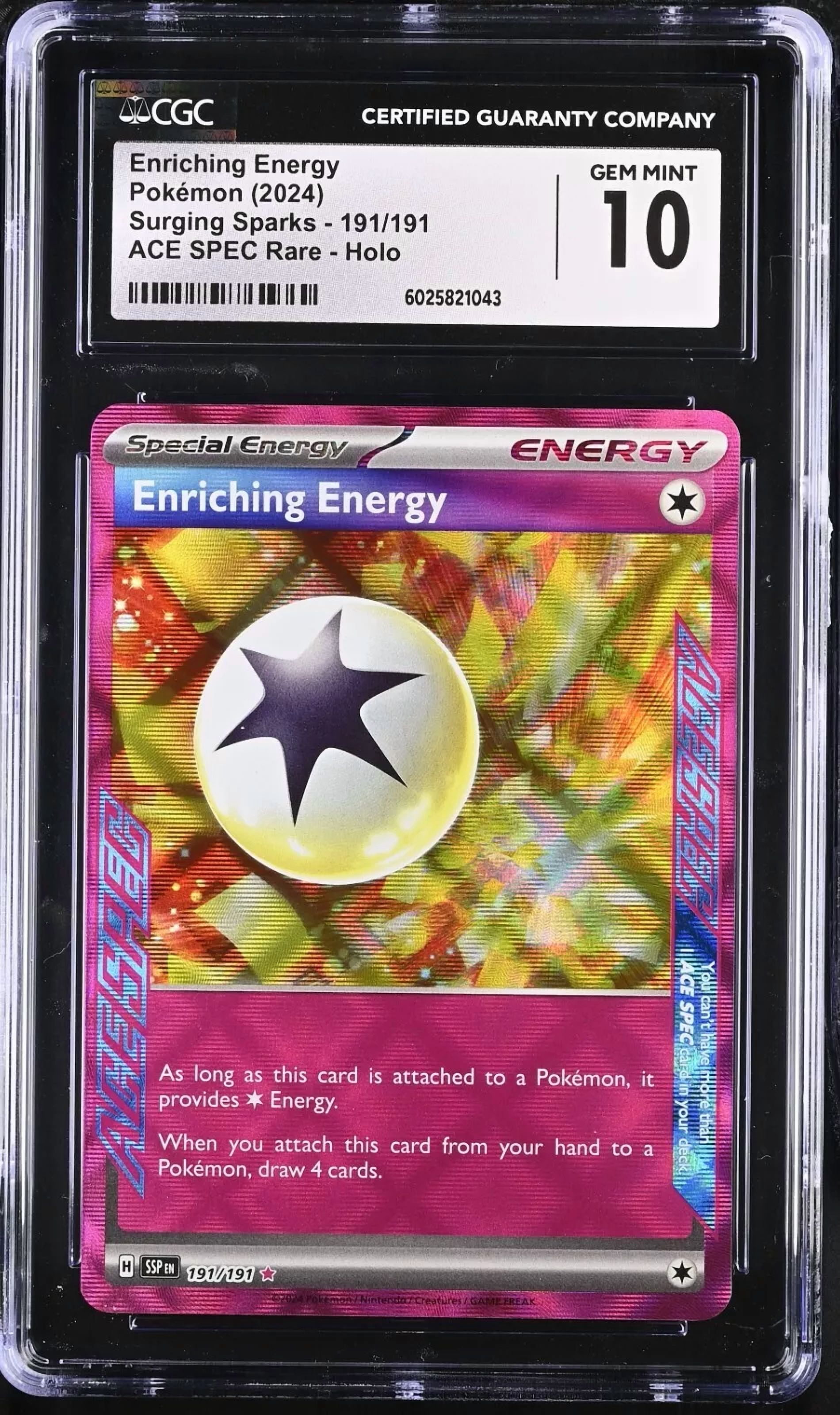Pokemon VSTAR Universe Surging Sparks Enriching Energy #191 CGC 10 Gem Mint  - Walmart.com