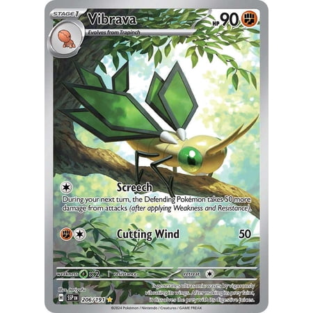Pokemon Surging Sparks Illustration Rare Vibrava #206