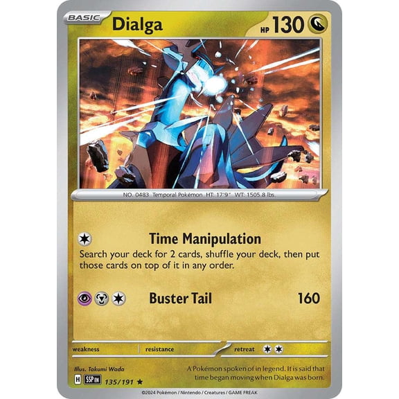Pokemon Surging Sparks Rare Dialga #135