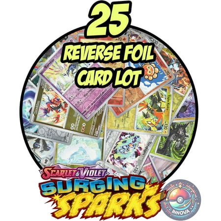 Pokemon Surging Sparks Set – Reverse Foil Card Lot – x25 (Random Selection)- No Duplicate