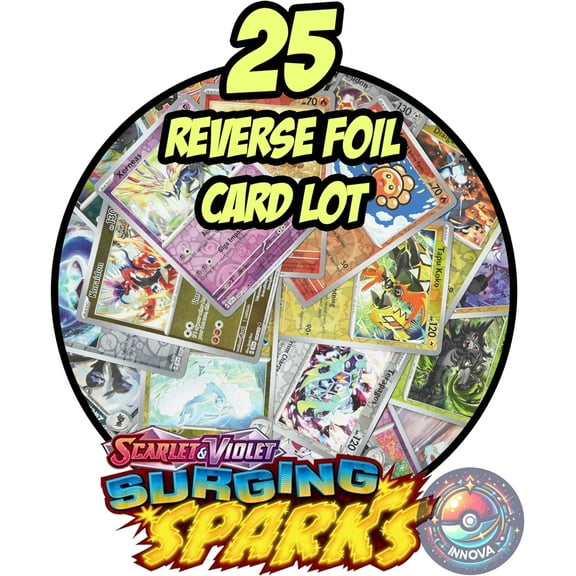 Pokemon Surging Sparks Set Reverse Foil Card Lot x25 (Random Selection)- No Duplicate