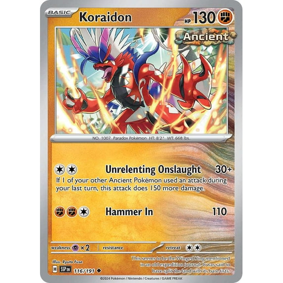 Pokemon Surging Sparks Uncommon Koraidon #116