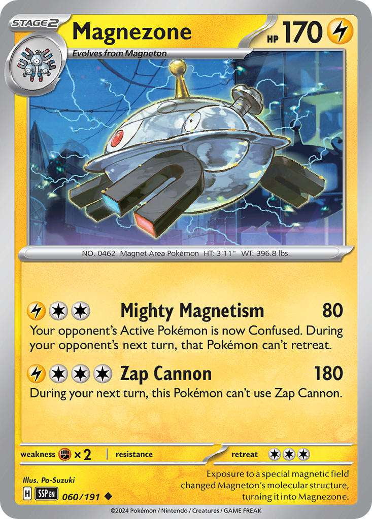 Pokemon Surging Sparks Uncommon Magnezone #60 - Walmart Business Supplies
