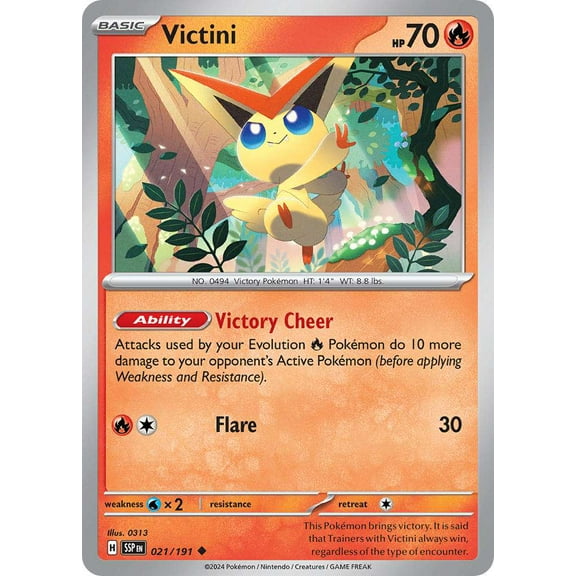 Pokemon Surging Sparks Uncommon Victini #21